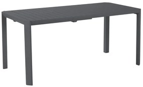 Tavolo da giardino allungabile Idaho NATERIAL in alluminio grigio per 6 persone 110/162x110cm