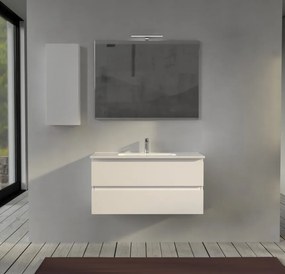 Mobile bagno 100 cm sospeso Bianco opaco - Sofia