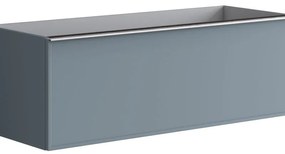 Mobile da bagno sotto lavabo Pixel frame indaco laccato opaco L 120 x H 40 x P 45.5 cm 2 cassetti, lavabo non incluso