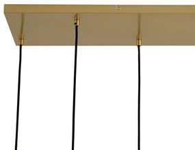 Lampada a sospensione Art Déco oro con vetro arcobaleno 8 luci - Sandra