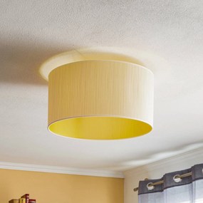Plafoniera soffitto Essex Duolla, dimmerabile, Ottone / Oro, Soggiorno / Sala da pranzo, Tessuto / Stoffa / Seta, Moderno, Plafoniera