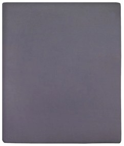 Lenzuola con Angoli Jersey 2 pz Antracite 140x200 cm Cotone