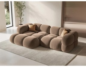 Divano angolare marrone (con penisola a sinistra/con chaise lounge) con rivestimento in velluto Loretto – Cosmopolitan Design