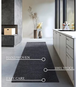 Passatoia grigio scuro in lana tessuta a mano 80x200 cm Francois - Villeroy&amp;Boch