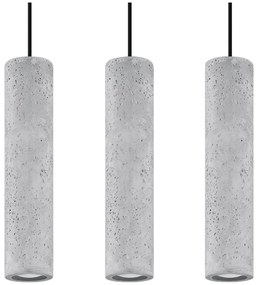 Lampadario grigio in calcestruzzo Fadre – Sollux