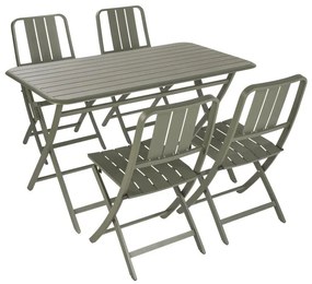 Tavolo da pranzo per giardino Idaho NATERIAL struttura e superficie in Alluminio  verde per 4 persone 130x75cm