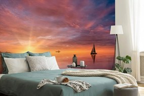 Carta da parati – Barca abbandonata in mare