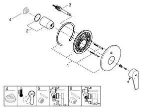 GROHE 29190001 - Miscelatore per vasca BAUEDGE DN 15, finitura cromo lucido