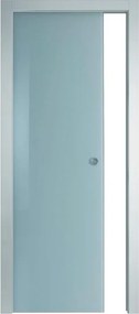 Porta interna scorrevole Sirio/Fenice in vetro colore bianco, L 80 x H 210 cm, apertura reversibile