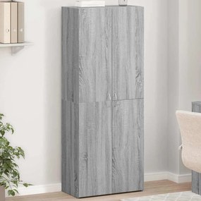 Schedario Grigio Sonoma 60x32x153 Cm İn Legno Multistrato /