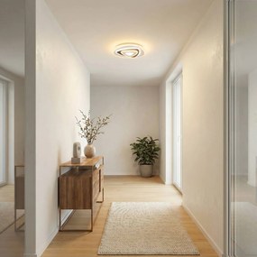 Plafoniera a LED Rebeka Lindby, dimmerabile, Bianco / Opale, Soggiorno / Sala da pranzo, Plastica, Moderno, Plafoniera LED