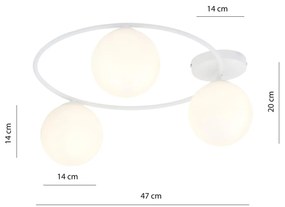 Lampada da soffitto in acciaio SOPRA 3 da interno 3xE14