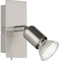 Faretto Spot Led a Parete Acciaio Moderno 12 cm Nimes GD Trio