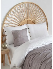 Set copripiumino e federa bianco in cotone renforcé per letto matrimoniale ed esteso 240x220 cm Como Striped – Mila Home Luxury