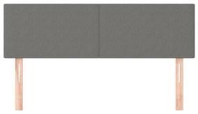 Testiere 2 pz grigio scuro 72x5x78/88 cm in tessuto