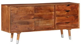Mobile Porta Tv 118x30x55 Cm İn Legno Massello Di Acacia /