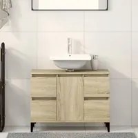 Mobile Lavabo Rovere Sonoma 80x33x60 cm in Legno Multistrato 849666