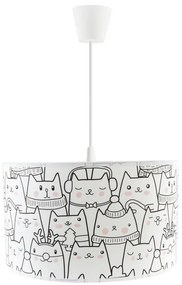 Lampadario a sospensione per bambini CATS 1xE27/60W/230V