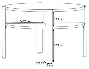 Tavolino da salotto RINO nero