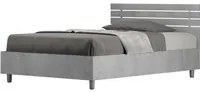 Letto 1 piazza e mezza 120x200 cm testata dritta con doghe Ankel - Contenitore,Grigio