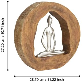 Eglo 427414 - Decorazione KEMAMAN 27,2x28,5 cm legno/resina