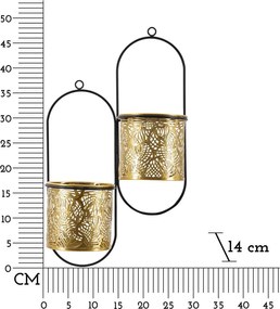 Gancio portavaso in metallo ø 14 cm (altezza totale 48 cm) Double Hong – Mauro Ferretti