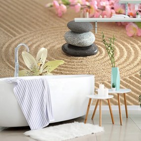 Carta da parati – Giardino Zen e pietre nella sabbia