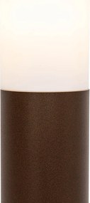 Lampione da esterno marrone ruggine con opalino 45 cm IP44 - Rox