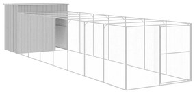 Casetta cani corsa grigio chiaro 214x865x181 cm acciaio zincato