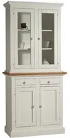 Vetrina 2 ante shabby chic 95x47x200H colore bianco laccato