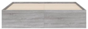 Giroletto Cassetti Grigio Sonoma 140x190 cm Legno Multistrato