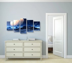 Quadri 5 pezzi – Paesaggio fantastico
