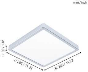 Eglo 99269 - Plafoniera da bagno LED FUEVA 5 LED/20W/230V IP44