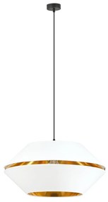 Sospensione Contemporanea 1 Luce Bellerofonte In Metallo Bianco E Oro