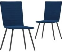 Sedie da Pranzo 2 pz Blu in Velluto 287804