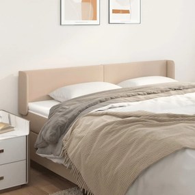 Testiera Ad Orecchio Cappuccino 203x16x78/88 Cm İn Similpelle /