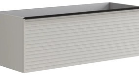 Mobile da bagno sotto lavabo Pixel stripes grigio L 120 x H 40 x P 45.5 cm 2 cassetti, lavabo non incluso