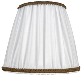 Duolla - Paralume per lampada da tavolo e piantana E27 Ø18,5 cm bianco/marrone
