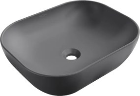 Mexen Rosa lavabo da appoggio 50 x 40 cm, grigio scuro opaco - 21095071