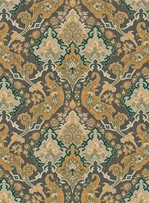 Cole & Son Carta da parati Pushkin - Charcoal/ Ginger