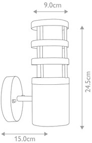 Elstead HORNBAEK-W1 - Applique da esterno 1xE27/60W/230V IP44 nero