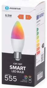 Lampadina LED RGBW dimmerabile C37 E27/6,5W/230V 2700-6500K Wi-Fi - Aigostar