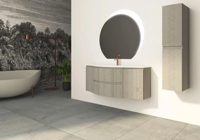 Colonna bagno Vague di Baden Haus P38 x L30 x H130 cm rovere sbiancato cannettato