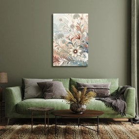 Quadro su tela – Fiori eleganti con linee sottili