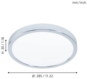 Eglo 99266 - Plafoniera LED da soffitto per bagno FUEVA 5 LED/20W/230V IP44
