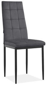 Set di sedie da pranzo in velluto color antracite 2 pz Becca - Støraa