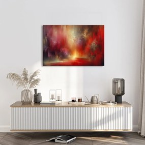 Quadro su tela – Luce rossa nella nebbia
