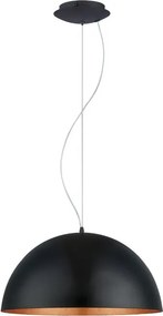 Lampadario Glamour Gaetano 1 nero 1xE27 ø53cm EGLO