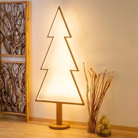 Albero luminoso abete marrone 140 lampadine bianco caldo H 170 cm