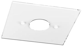 Plafoniera Moderna Path Vetro Bianco 1 Luce Gx53